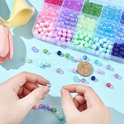 345Pcs 15 Styles Opaque & Transparent Acrylic Beads&nbsp;MACR-YW0003-95