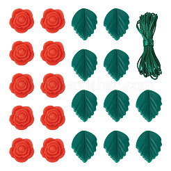 DIY Rose Flower Nursing Necklaces Making Kit for Kids Chewing Teething&nbsp;DIY-TA0006-35