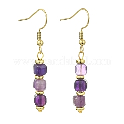 Natural Amethyst Dangle Earrings&nbsp;EJEW-JE07308-02