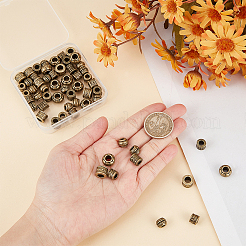 60Pcs 6 Styles Tibetan Style European Beads&nbsp;FIND-GO0001-27