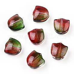 Spray Painted Transparent Glass Beads&nbsp;X-GLAA-T022-26