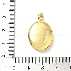 Brass Micro Pave Clear Cubic Zirconia Locket Pendants&nbsp;X-KK-F905-03G