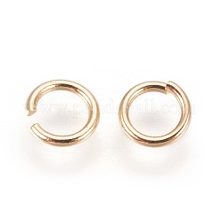 Long-Lasting Plated Brass Open Jump Rings&nbsp;KK-WH0028-01G-C