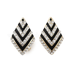 Brass Rhinestone Stud Earrings&nbsp;EJEW-P301-02G