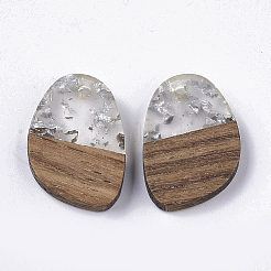 Transparent Resin & Walnut Wood Pendants&nbsp;LS-X-RESI-Q210-006A-A02