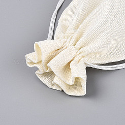 Rectangle Polyester Imitation Burlap Packing Pouches&nbsp;ABAG-N009-01A