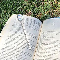 DIY Oval & Flat Round with Flower Bookmark Making Kits&nbsp;DIY-SC0032-08