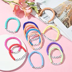 12 Months Polymer Clay & Acrylic Beaded Stretch Bracelet Sets for Women&nbsp;BJEW-SW00144