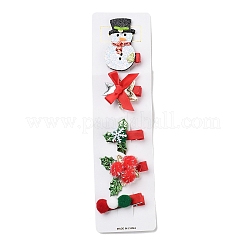 Christmas Theme Cloth Felt Fabric Alligator Hair Clip&nbsp;OHAR-R100-01A