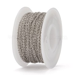 Tarnish Resistant 304 Stainless Steel Cable Chains&nbsp;CHS-N002-02B-P