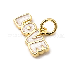 Brass Enamel Charms&nbsp;KK-A268-10G-01