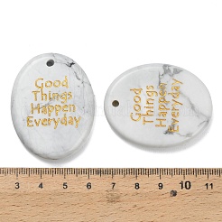 Natural Howlite Pendants&nbsp;G-K353-06E