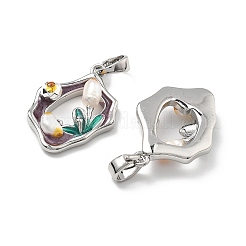 Brass Enamel Pendants&nbsp;KK-B129-23P