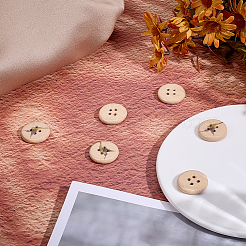 6Pcs Porcelain Buttons&nbsp;BUTT-OC0001-59B