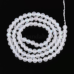 AB Color Plated Natural Quartz Crystal Beads Strands&nbsp;G-T144-B07-05
