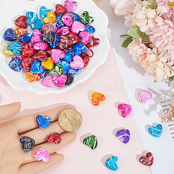 100Pcs Spray Painted Drawbench Acrylic Beads&nbsp;ACRP-PA0001-03