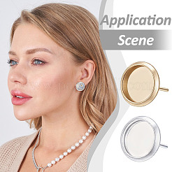 304/202 Stainless Steel Stud Earring Findings&nbsp;STAS-UN0065-02