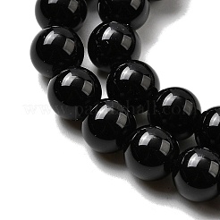 Natural Black Obsidian Beads Strands&nbsp;G-L632-A01-8mm