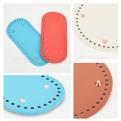 4Pcs 2 Style Oval & Flat Round PU Leather Bottom&nbsp;DIY-PH0003-55