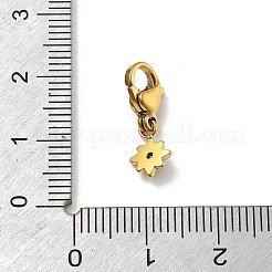 304 Stainless Steel Rhinestone Pendant Decoration&nbsp;STAS-L283-28G