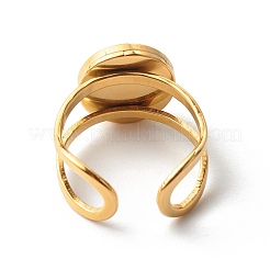 Natural Mixed Gemstone Cuff Ring&nbsp;RJEW-JR00365