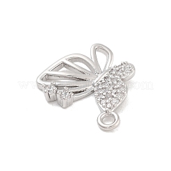 Brass Pave Clear Cubic Zirconia Pendants&nbsp;LS-KK-Z061-08P-01