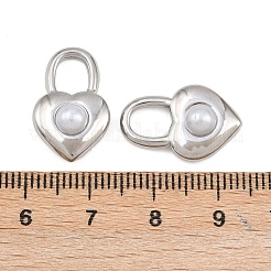 304 Stainless Steel & ABS Plastic Imitation Pearl Pendants&nbsp;STAS-Z166-13P
