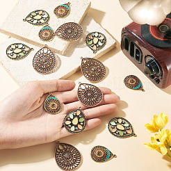 15Pcs 3 Styles Alloy Enamel Pendants&nbsp;ENAM-TA0003-69