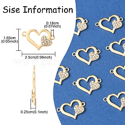 10Pcs Alloy Crystal Rhinestone Links/Connectors&nbsp;ALRI-FS0001-03G