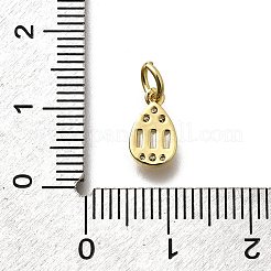 Brass Micro Pave Cubic Zirconia Charms&nbsp;KK-P295-33G