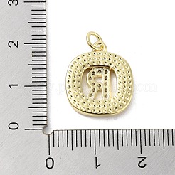 Rack Plating Brass Micro Pave Clear Cubic Zirconia Pendants&nbsp;KK-E102-33G-R