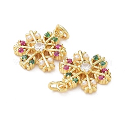 Brass & Cubic Zirconia & Plastic Imitation Pearl Pendants&nbsp;KK-G469-03G