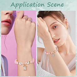 DIY Alloy Enamel Cat Charms & Glass Beads Bracelets Making Kits&nbsp;DIY-SC0030-79