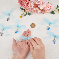 10Pcs Angel Glass & Alloy Pendant Decorations&nbsp;PALLOY-AB00155