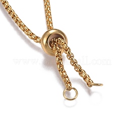 Adjustable 304 Stainless Steel Slider Bracelets&nbsp;BJEW-L653-002B-G