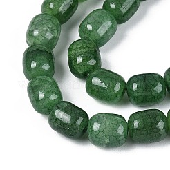 Baking Paint Crackle Glass Beads Strands&nbsp;DGLA-N019-01B-14