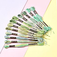 12 Skeins 6 Colors 6-Ply Polyester Embroidery Floss&nbsp;OCOR-FS0001-01B-04