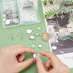 DIY Flat Round Drop Earring Making Kit&nbsp;DIY-DC0001-34