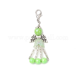 Acrylic & Glass Twisted Bugle Pendants Decorations&nbsp;HJEW-JM03637-03