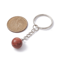 Natural & Synthetic Gemstone Round Keychain&nbsp;KEYC-JKC00577
