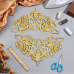 Ethnic Style Polyester Metallic Thread Embroidery Iron on Applique Patch&nbsp;PATC-WH0005-67A