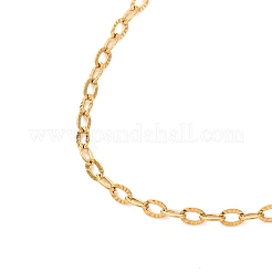 Adjustable 304 Stainless Steel Textured Cable Chains Slider Necklaces Making&nbsp;AJEW-JB01397