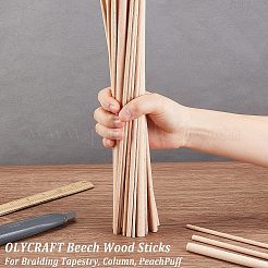 36Pcs 6 Style Beech Wood Sticks&nbsp;DIY-OC0009-26