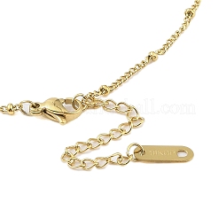 304 Stainless Steel Satellite Chain Bowknot Pendant Necklaces&nbsp;NJEW-N055-16G