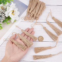 20Pcs Natural Jute Style Tassel&nbsp;AJEW-GF0005-13