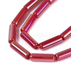 Electroplate Imitation Jade Glass Beads Strands&nbsp;EGLA-Q132-02A-A03