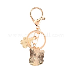 Chinese Style Alloy Enamel Keychains&nbsp;KEYC-WH0027-44B