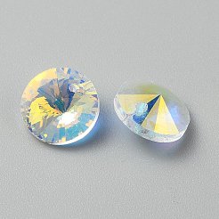 Electroplate Glass Charms&nbsp;EGLA-WH20003-02H