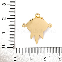 Brass Micro Pave Cubic Zirconia Pendants&nbsp;KK-A233-02G-01