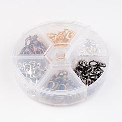 1 Box 240PCS 6 Colors Zinc Alloy Lobster Claw Clasps&nbsp;PALLOY-JP0002